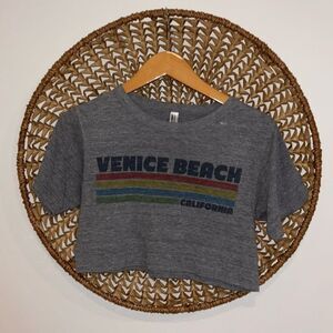 American Apparel Venice Beach cropped gray tshirt size xsmall